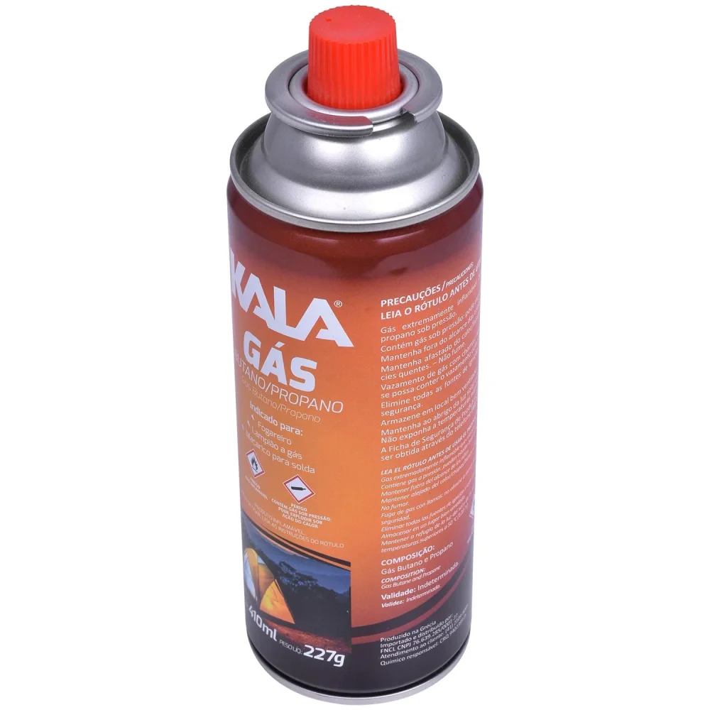 Cartucho de Gás Butano/Propano para Maçarico 227g 410ml Kala