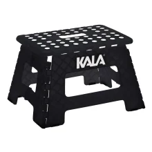 Banqueta Plástica Dobrável 22cm Preta Kala