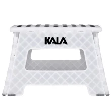 Banqueta Plástica Dobrável Branca PP 150kg Kala