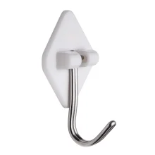 GANCHO BRANCO ADESIVO ABS 0,3KG 5PÇS KALA