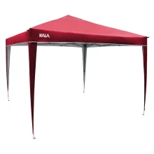 Gazebo Dobrável Vermelho com Pés de Alumínio 3m x 3m Kala