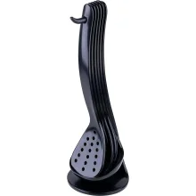 Kit de Cozinha 06 Peças com Suporte Preto Kala