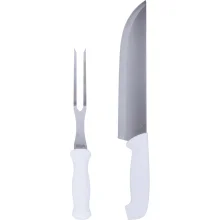 Kit Garfo e Faca para Cozinha em Aço Inox 2 Peças Kala