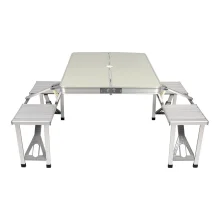 Mesa Dobrável de Alumínio com 4 Banquetas da Kala