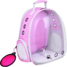Mochila de Transporte Cabana Expansível para Pet Rosa Kala
