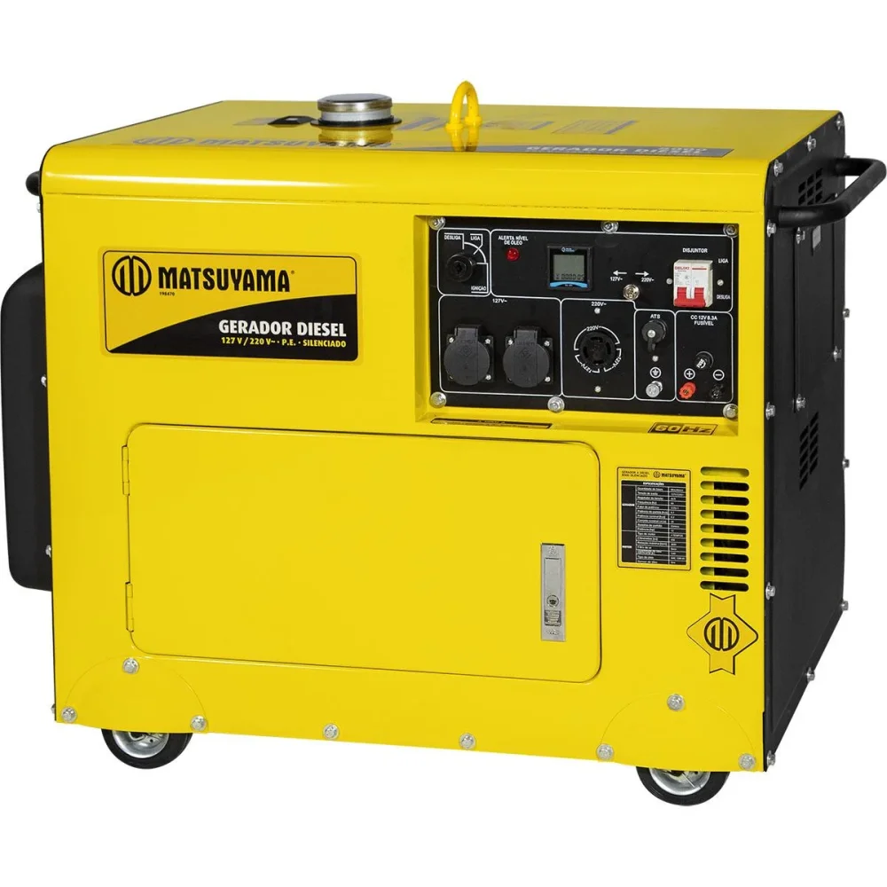 GERADOR A DIESEL 4T - MONO 6.7 KVA 13 HP MOD. 8000 SILENCIADO