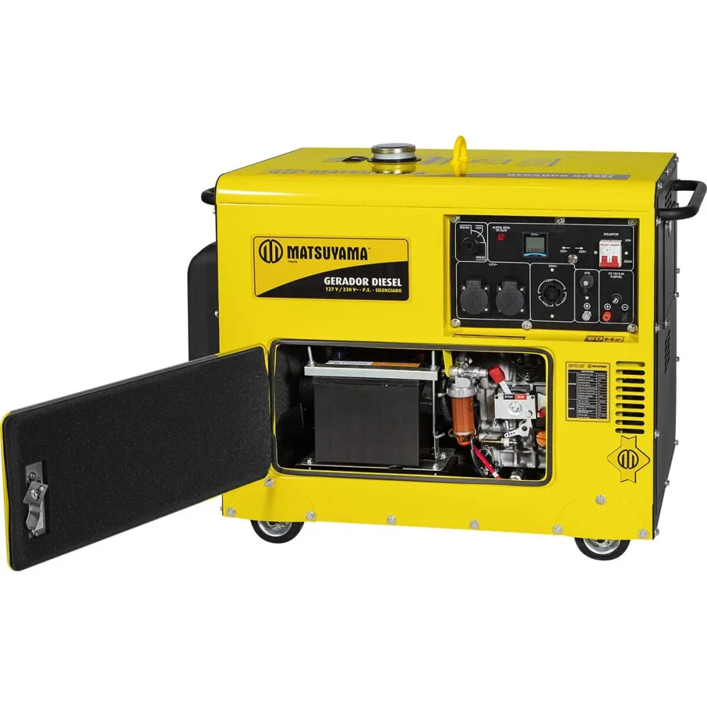 GERADOR A DIESEL 4T - MONO 6.7 KVA 13 HP MOD. 8000 SILENCIADO