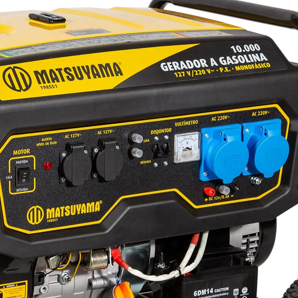 Gerador à Gasolina 10000Ng 460cc Mono 127/220V Matsuyama