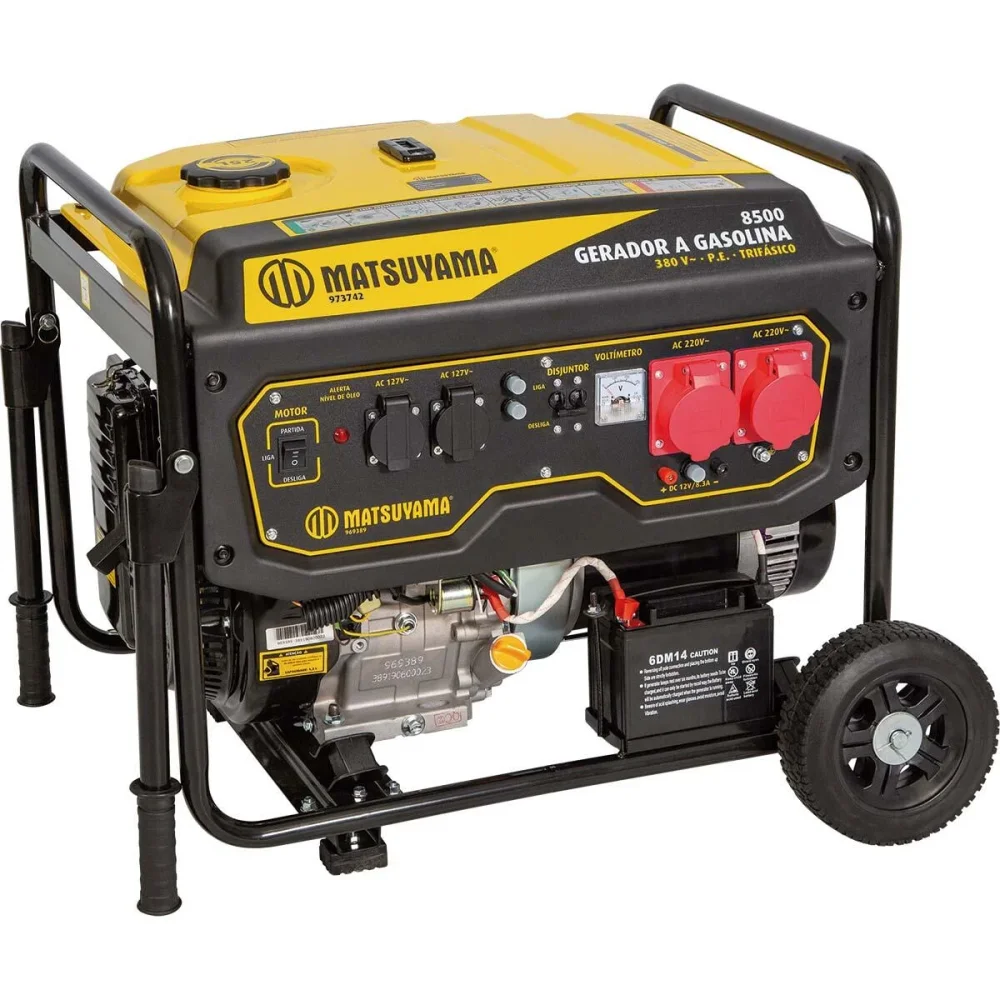 Gerador a Gasolina 4T 25l Motor 17,5hp 380V Matsuyama