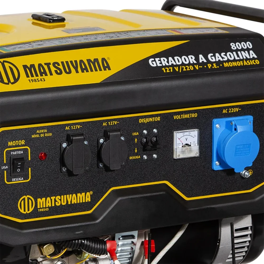 Gerador a Gasolina 8000 Mono 8,0 HP 127/220V Matsuyama