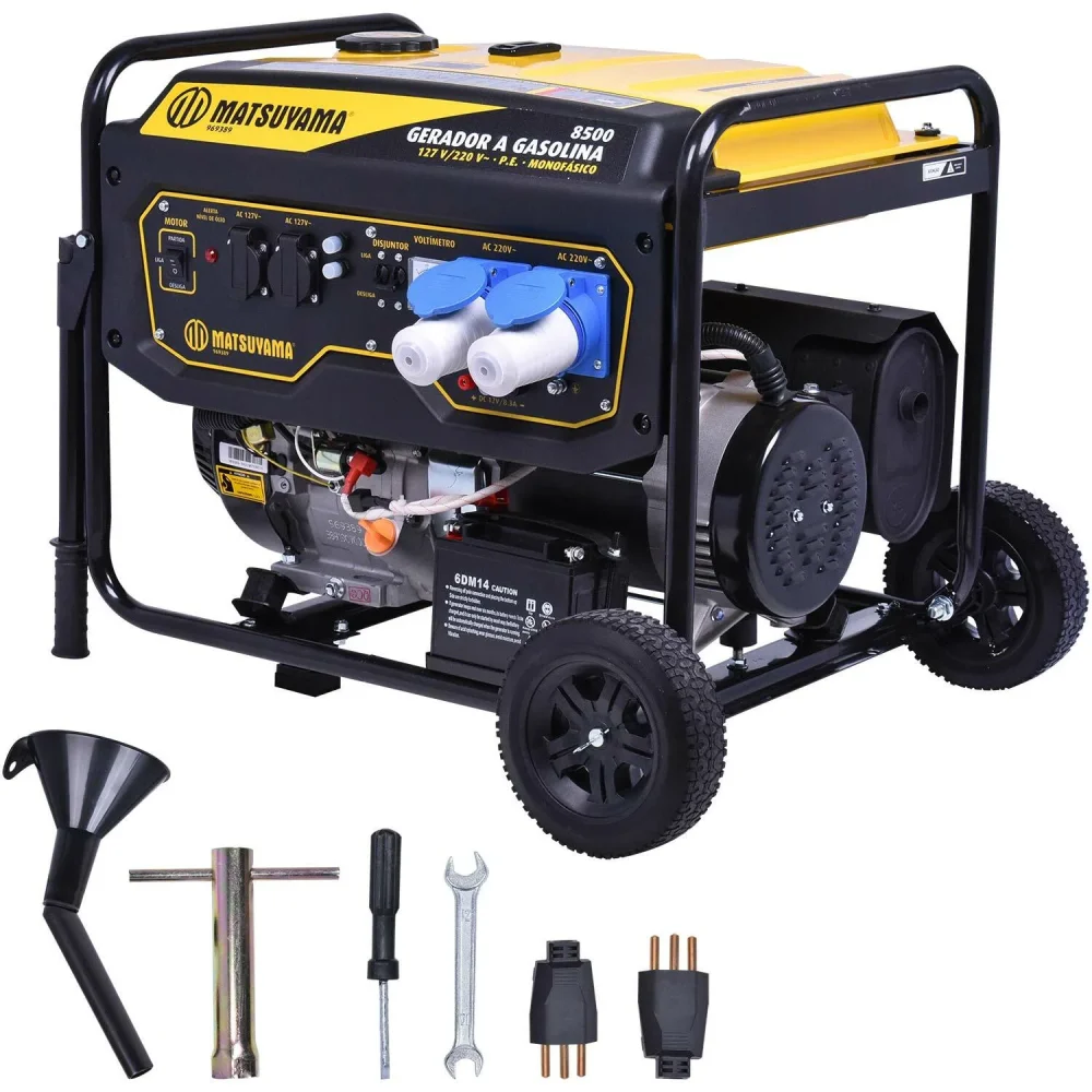Gerador de Energia à Gasolina 60Hz 8500W Bivolt Matsuyama
