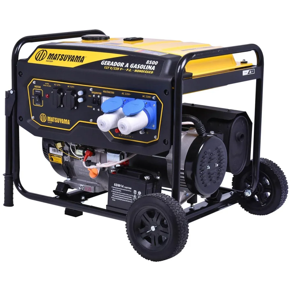Gerador de Energia à Gasolina 60Hz 8500W Bivolt Matsuyama