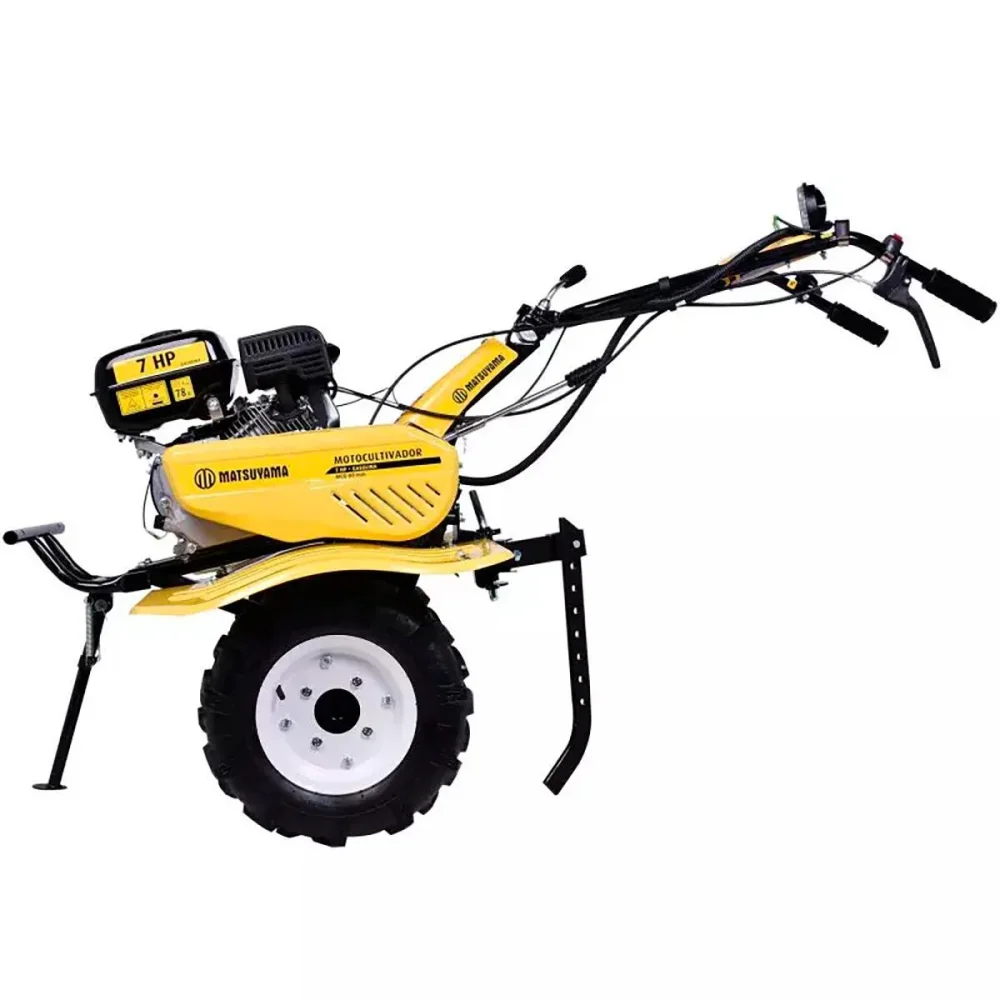 Motocultivador à Gasolina 7HP com Enxada e Rodas Matsuyama