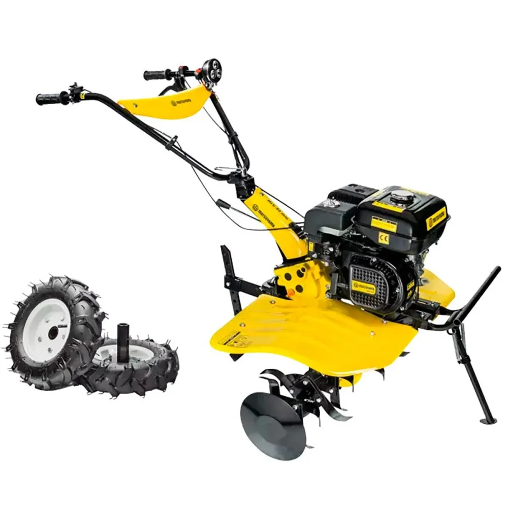 Motocultivador à Gasolina 7HP com Enxada e Rodas Matsuyama