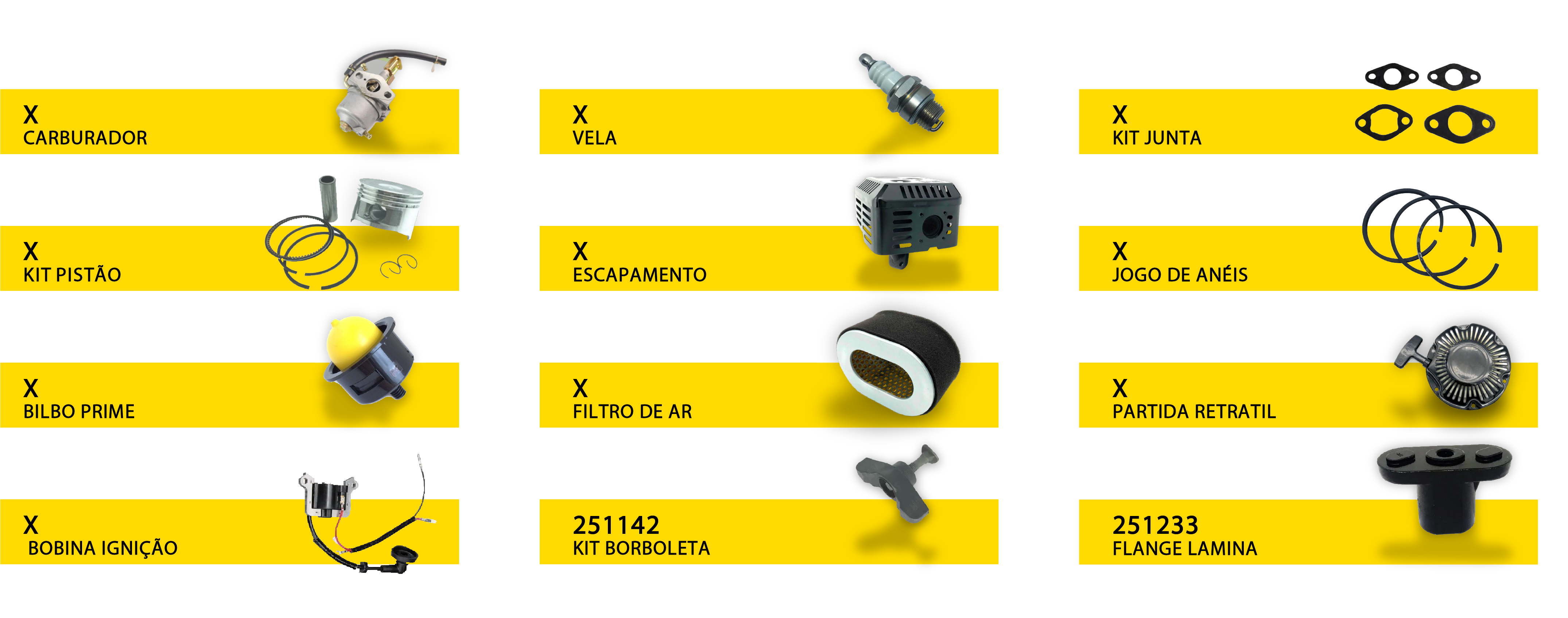 Peças de reposição  Cortador de Grama a Gasolina Saída Lateral 6Hp 0,8L Matsuyama