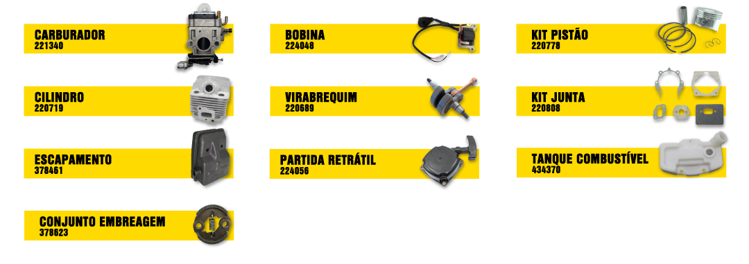 Peças de reposição  Roçadeira à Gasolina Série 750 51,7cc Matsuyama