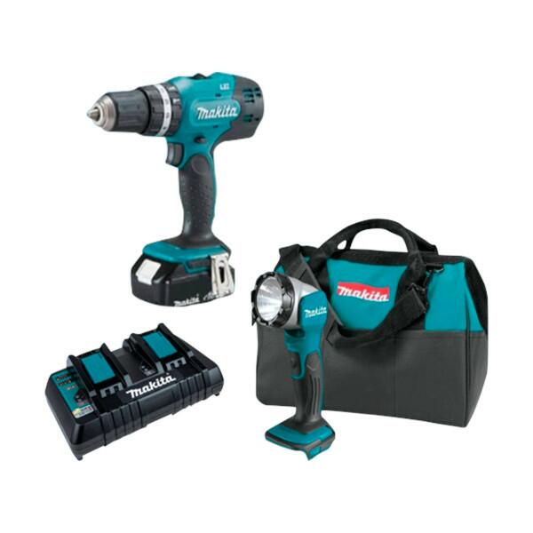 Kit Furadeira/Parafusadeira Impacto DHP453DML + Laterna DML802 18V