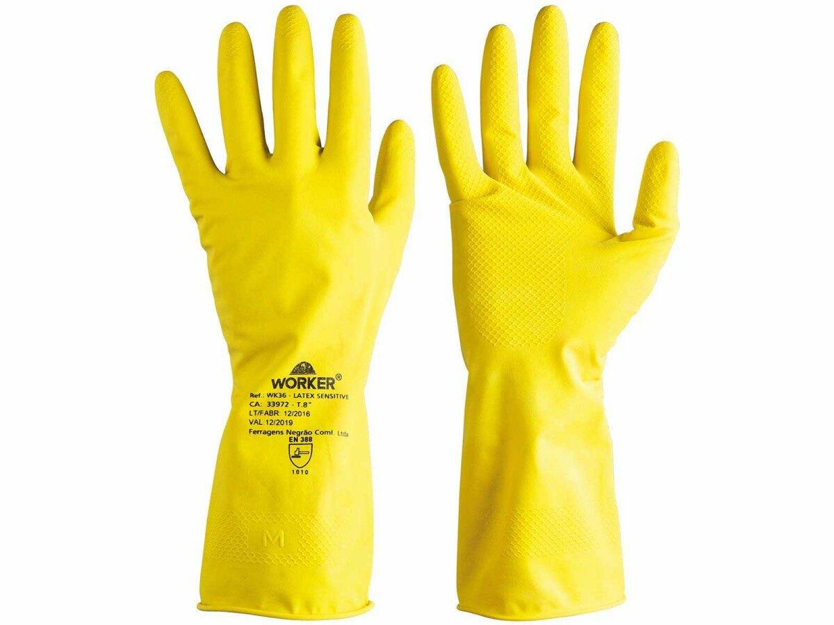 Luva de Proteção de Látex Natural Antiderrapante WORKERSertão