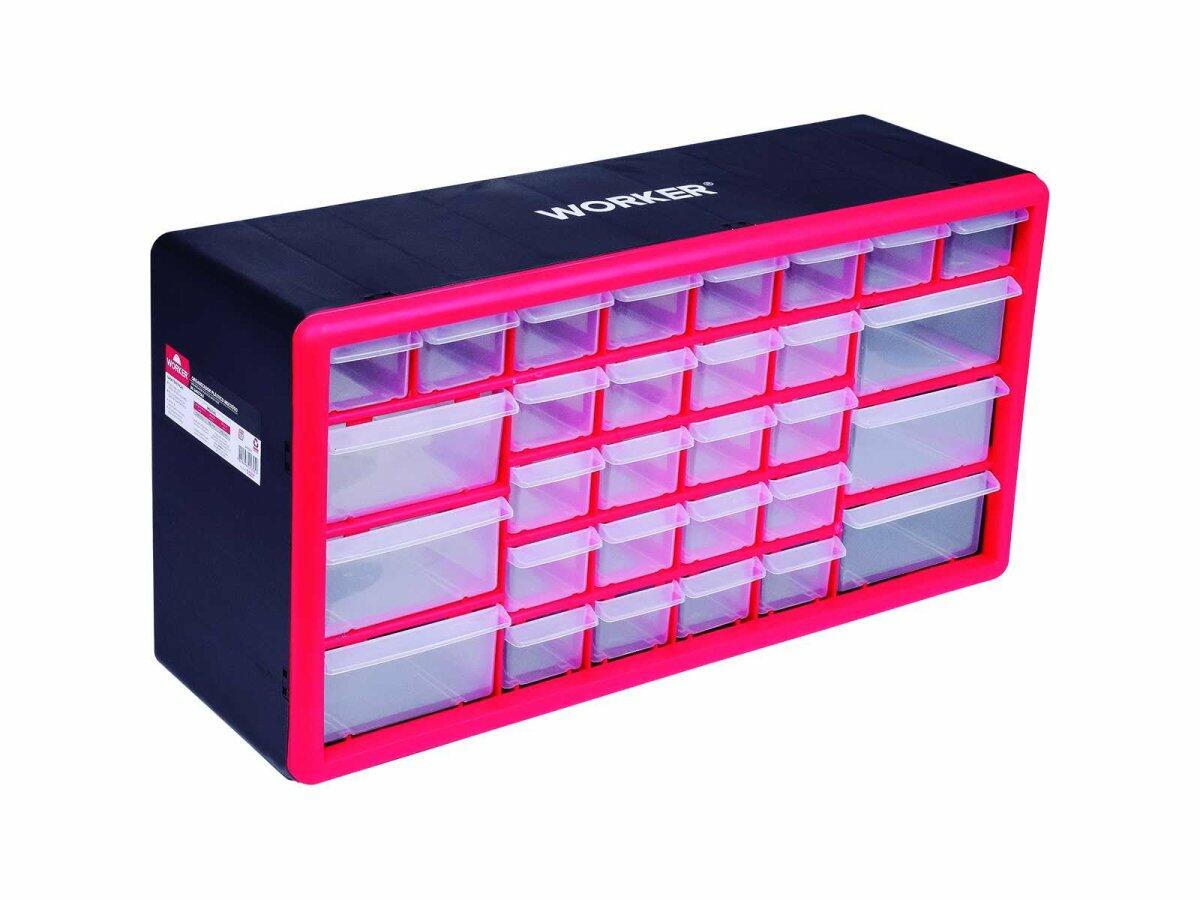 Organizador Multiuso 30 Gavetas Worker para Ferramentas