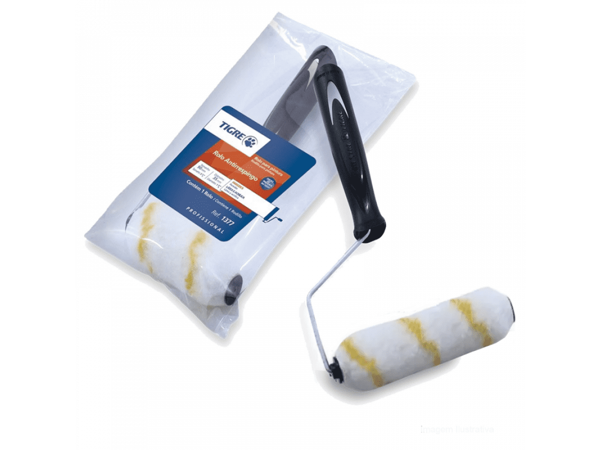 Rolo de Lã Sintética Antirrespingo Econômico 1377 9cm TIGRESertão